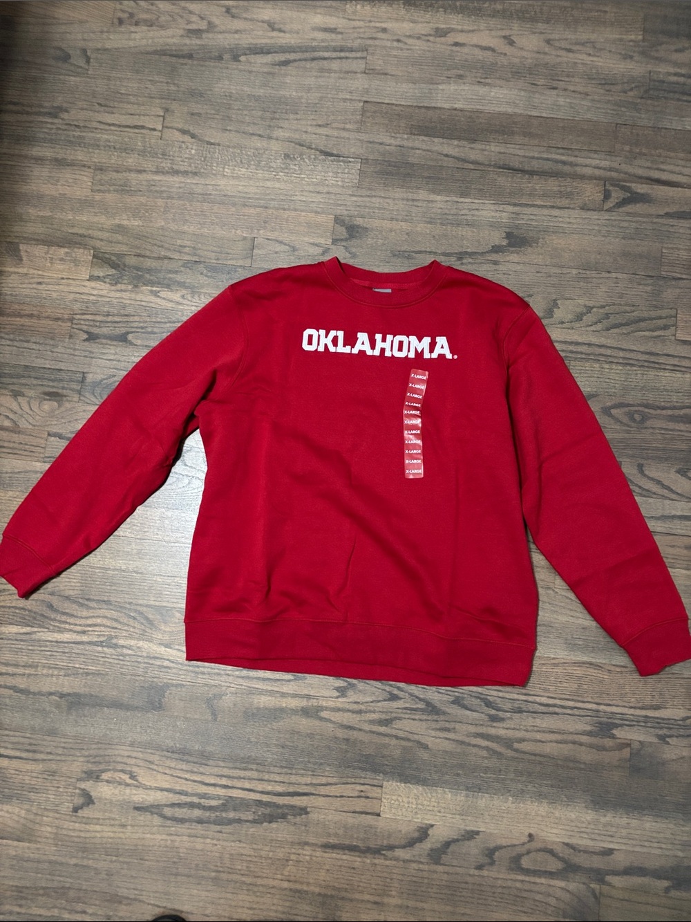 Red Oklahoma Crewneck Sweatshirt - Collegiate Pullover